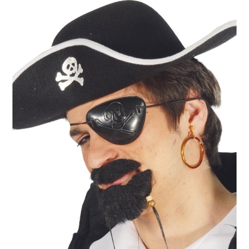 PARCHE Y PENDIENTES PIRATA